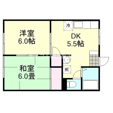 サンライフ倉敷A棟の物件間取画像